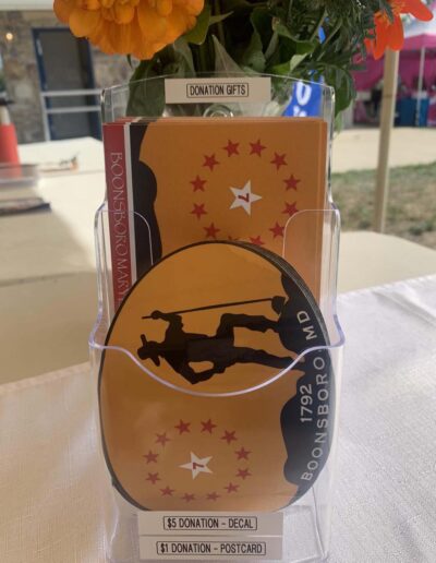 decals and postcards with flag image
