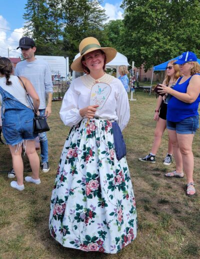 Tiffani Ahalt dressed in period costume